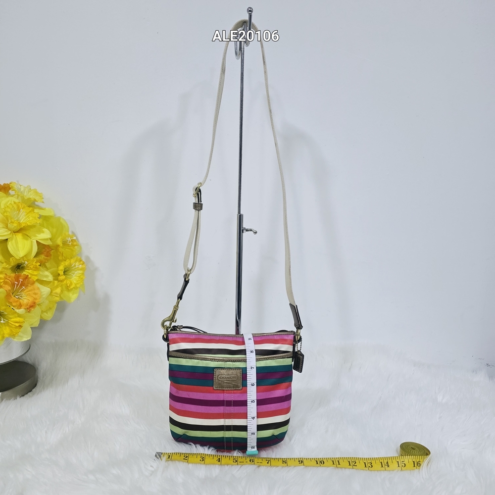 Coach Striped Milticolor Crossbody Bag 65th Anniversary Edition - Picture 5 of 17